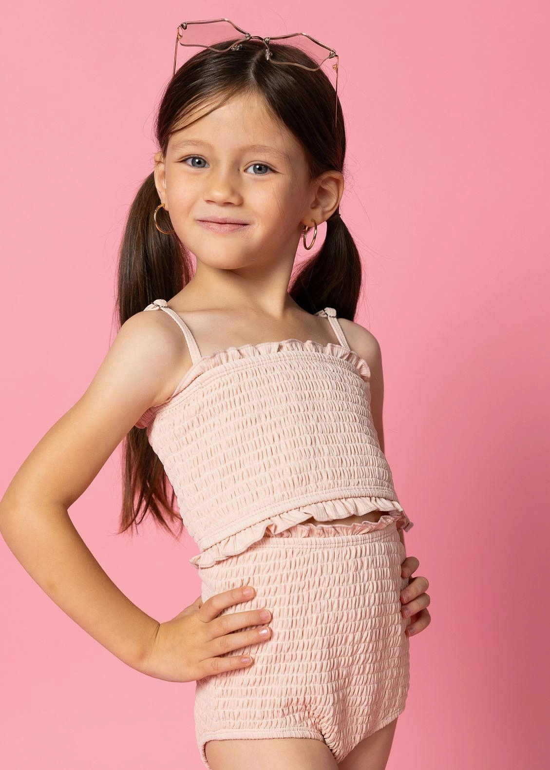 Ribbed Whipped Peach | Mini Bandeau Top