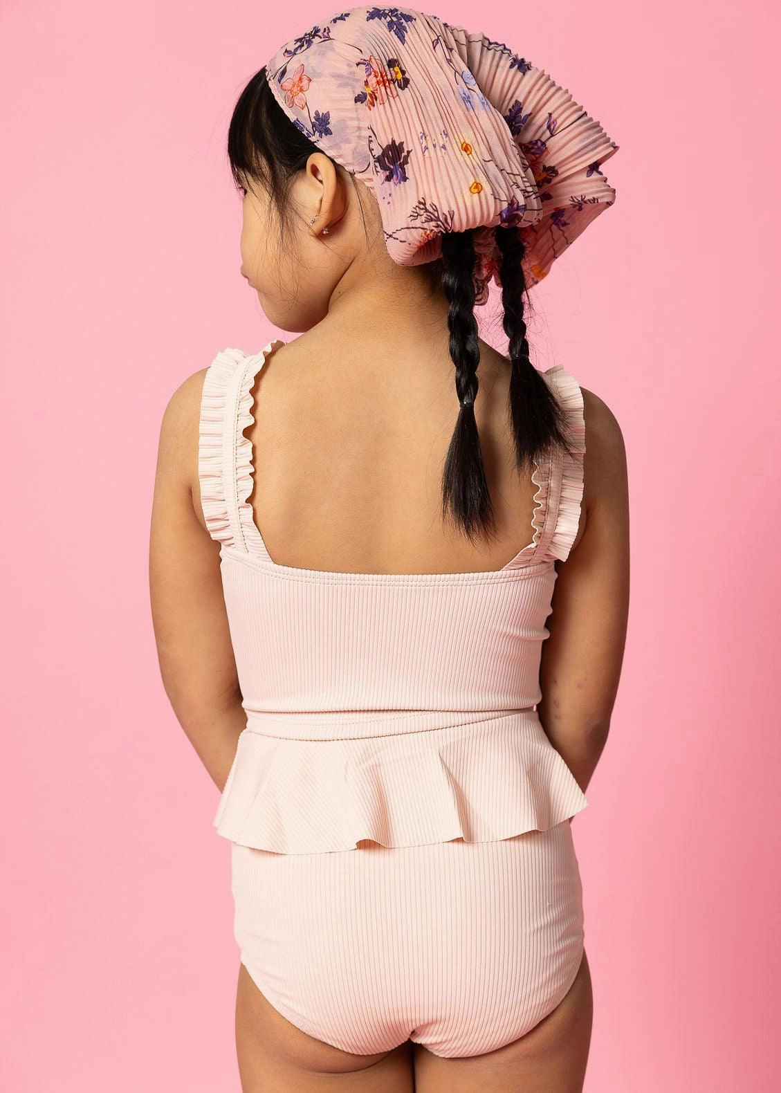 Ribbed Whipped Peach | Mini Peplum Bottoms