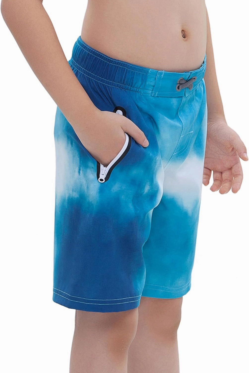 Rokka&Rolla Boys' 4-Way Stretch Swim Trunks Board Shorts Bathing Suit Swimwear with Mesh Lining, UPF 50 