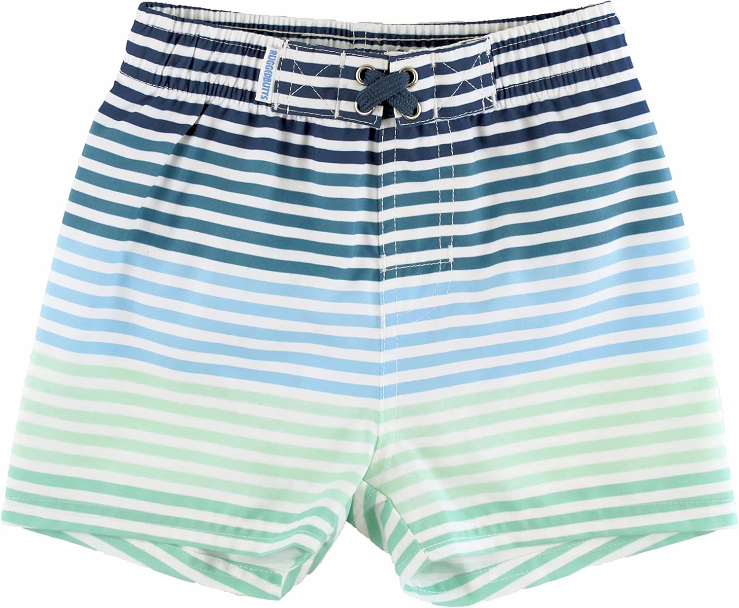RUGGEDBUTTS Boys UPF50  Sun Protection Striped Color Block Swim Trunks