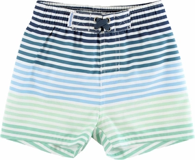 RUGGEDBUTTS Boys UPF50  Sun Protection Striped Color Block Swim Trunks