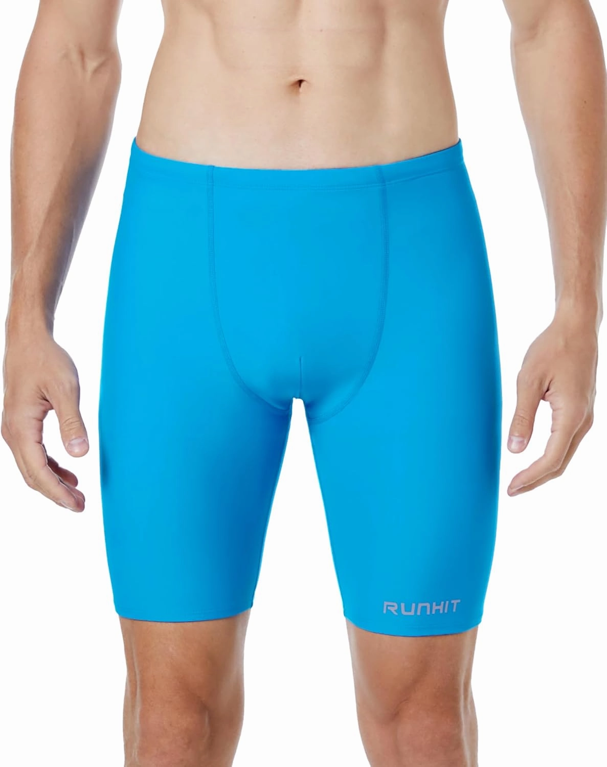 Runhit Men's Swim Jammers Competitive Swim Racing Team Swimsuit Quick Dry Athletic Swimming Shorts UPF 50 
