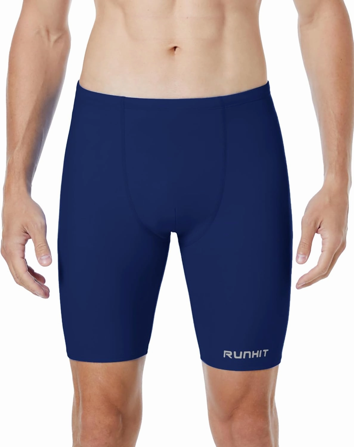 Runhit Men's Swim Jammers Competitive Swim Racing Team Swimsuit Quick Dry Athletic Swimming Shorts UPF 50 