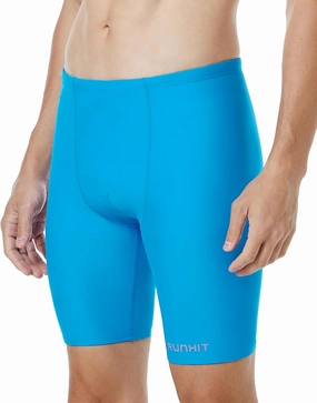 Runhit Men's Swim Jammers Competitive Swim Racing Team Swimsuit Quick Dry Athletic Swimming Shorts UPF 50 