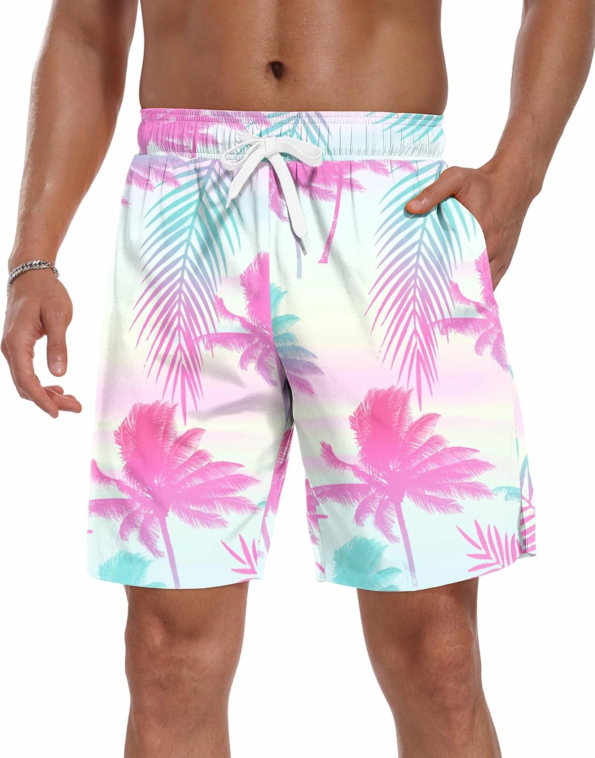 Sailwind Men Swim Trunks with Compression Liner 9" Beach Shorts Quick Dry with Zipper Pockets Board Shorts