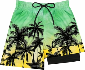 Sarfel Boys Swim Trunks with Compression Liner Kids Swimsuits Boys Bathing Suit Kids Board Shorts Teen Boy Quick Dry Shorts