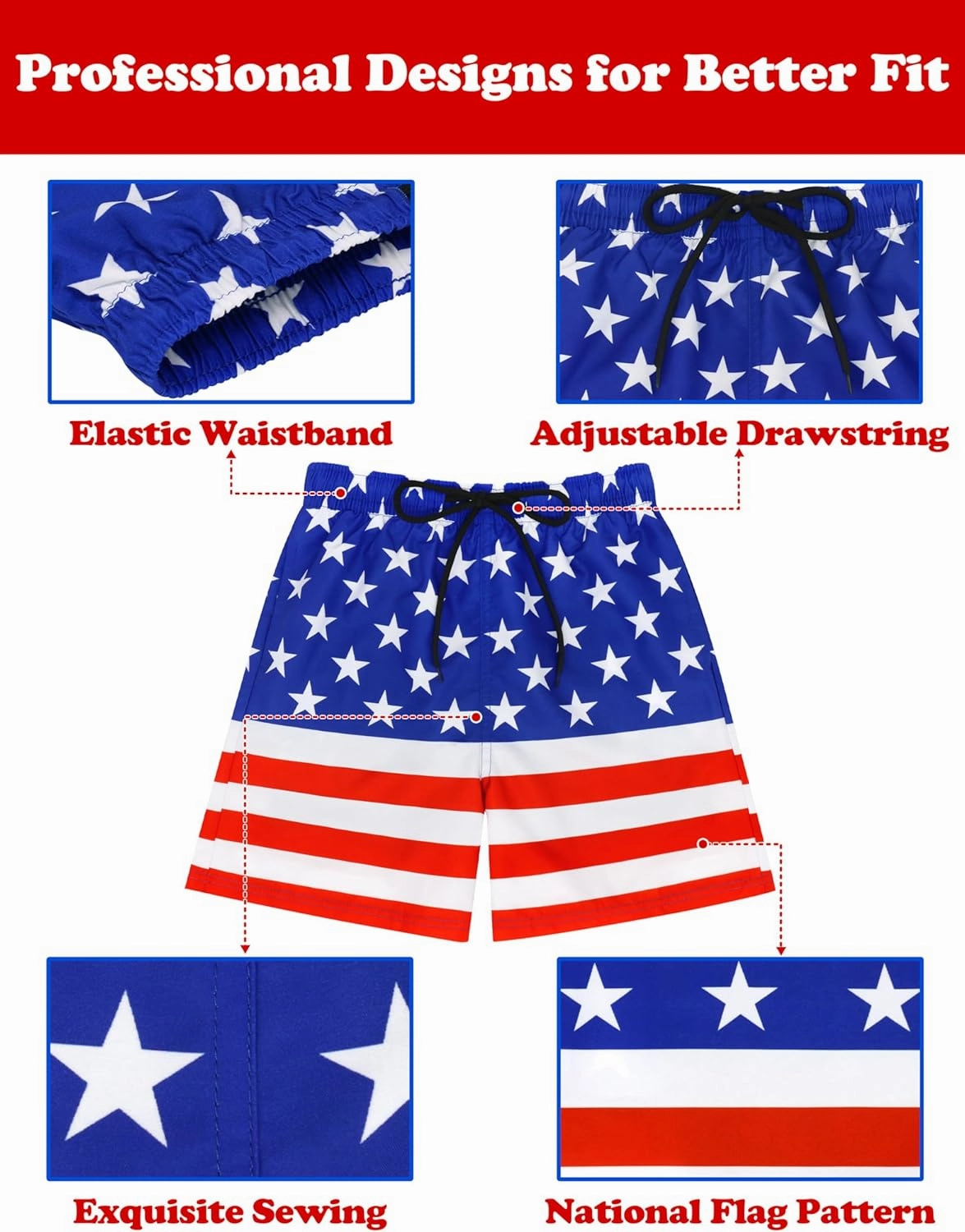 Sarfel Boys Swim Trunks with Compression Liner Kids Swimsuits Boys Bathing Suit Kids Board Shorts Teen Boy Quick Dry Shorts