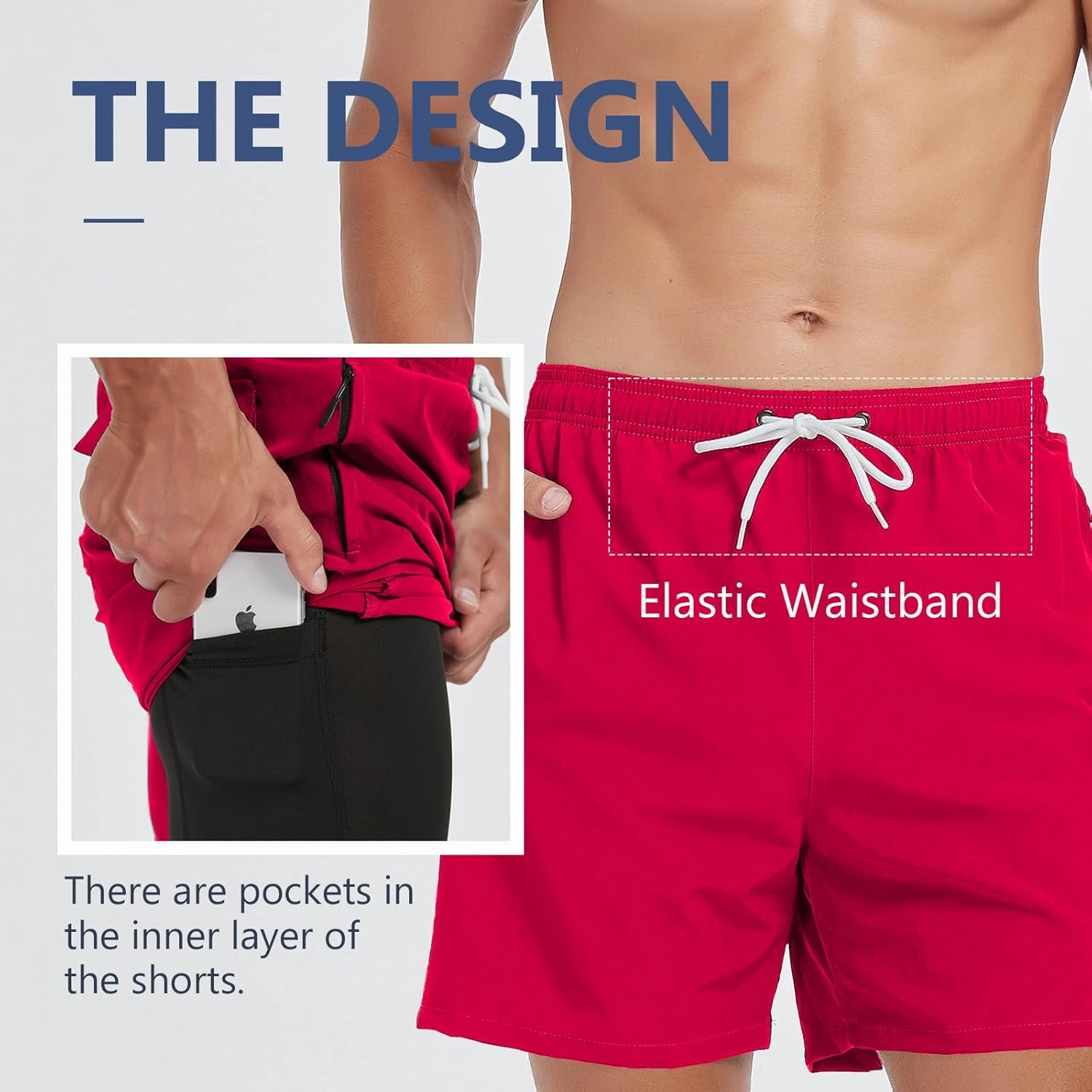 Scotamalone Mens Swim Trunks Swim Shorts Swimming Trunks Swimwear Bathing Suits Quick Dry with Zipper Pockets