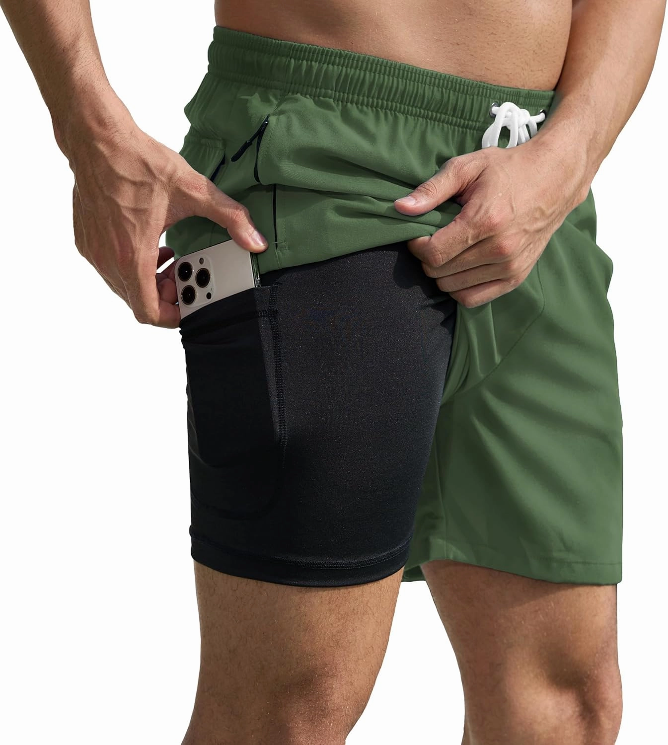 Scotamalone Mens Swim Trunks Swim Shorts Swimming Trunks Swimwear Bathing Suits Quick Dry with Zipper Pockets