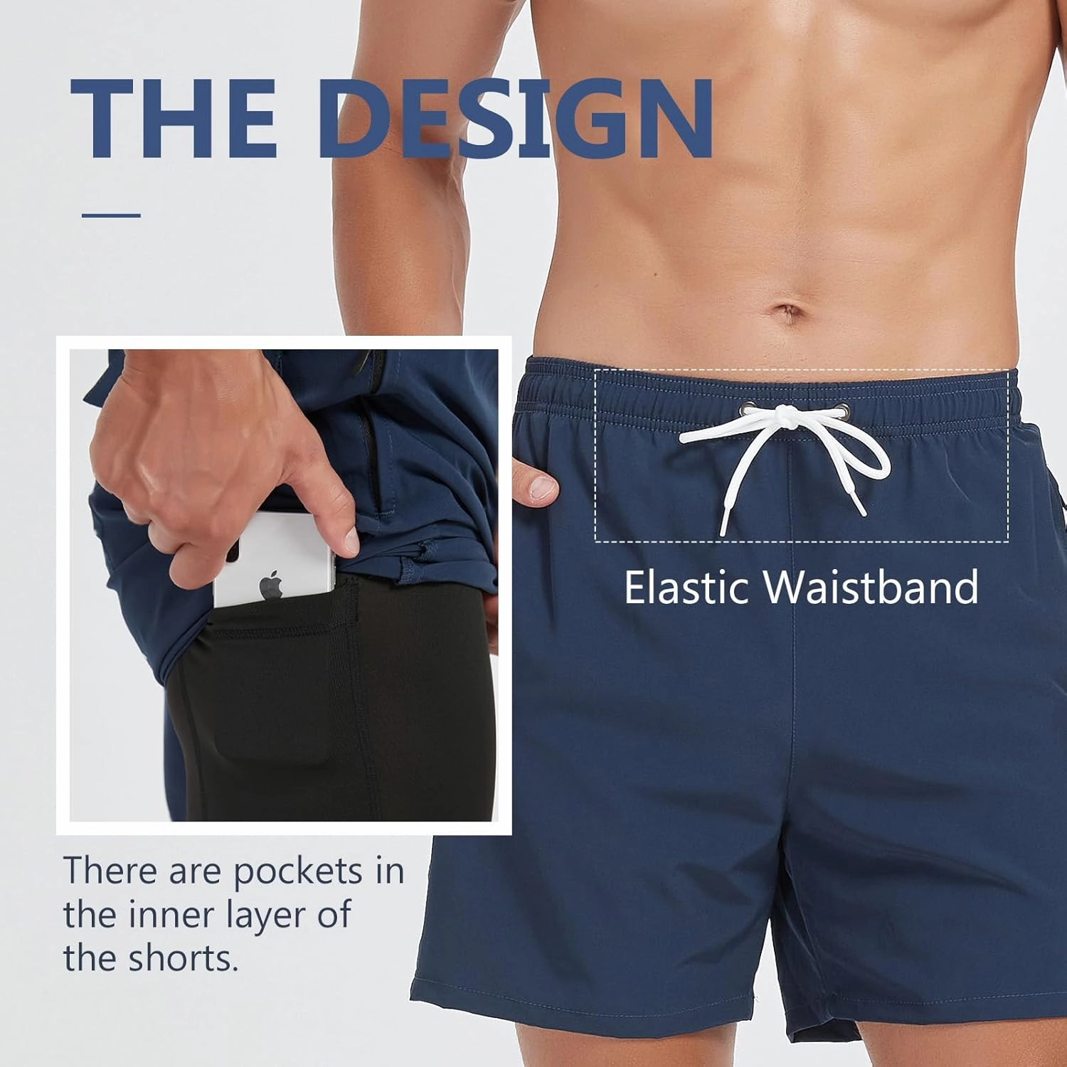 Scotamalone Mens Swim Trunks Swim Shorts Swimming Trunks Swimwear Bathing Suits Quick Dry with Zipper Pockets