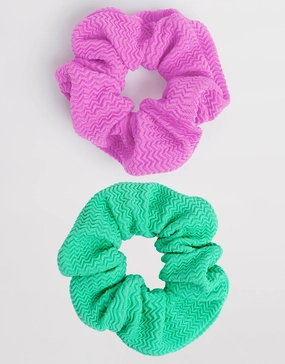 Sea Dive Scrunchy 2 Pack - Jade and Violet