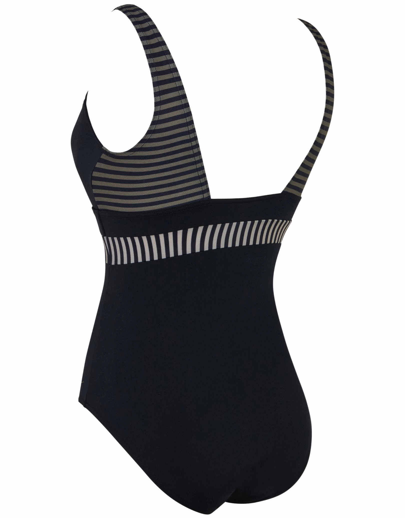 Seafarer Square Back Swimsuit - Black/Grey