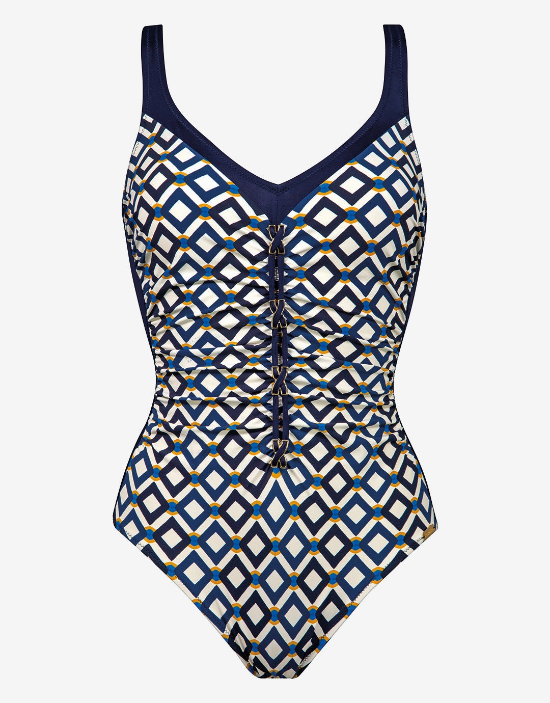 Seaside Dining Moulded Swimsuit - Navy Cream
