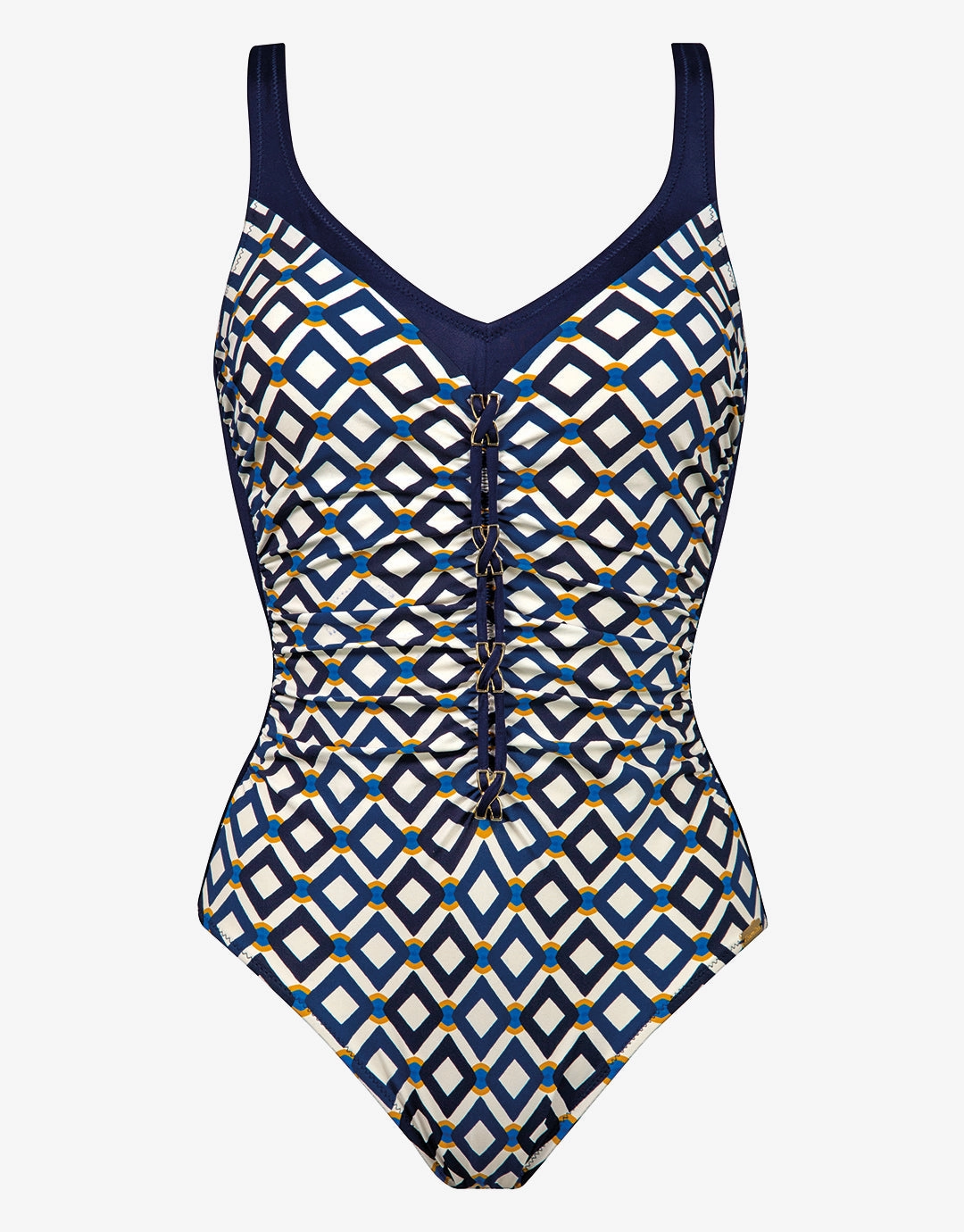 Seaside Dining Moulded Swimsuit - Navy Cream