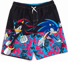 SEGA Sonic The Hedgehog UPF 50  Swim Trunks Toddler to Big Kid Sizes (4T - 14-16)