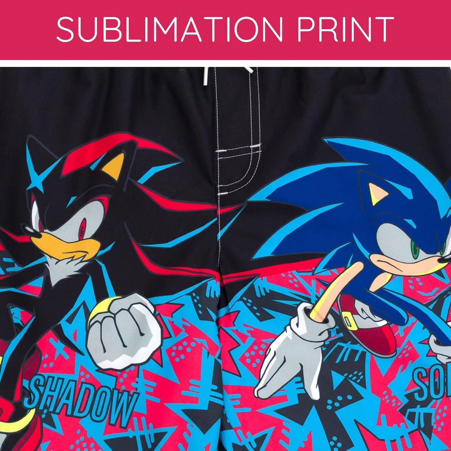 SEGA Sonic The Hedgehog UPF 50  Swim Trunks Toddler to Big Kid Sizes (4T - 14-16)
