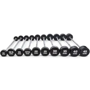 Selling Fast Future Premium Straight Urethane Barbell Set 10 - 45kg Trending Choice, Ergometers, Ab roller wheel
