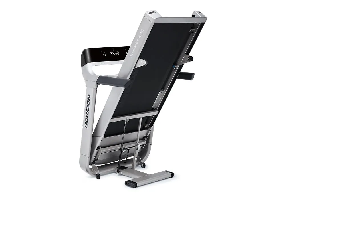 Horizon Fitness Paragon X Treadmill, Heated yoga mat, Recovery,Stretching, Resistance band repair clips