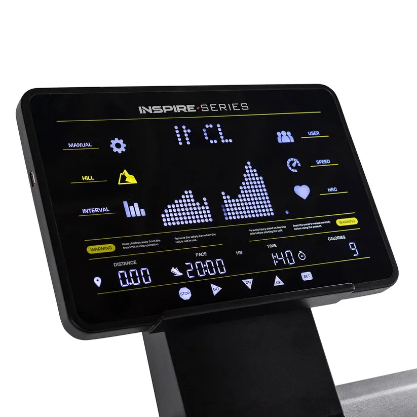 Inspire T7 Treadmill with LED Console, Indoor slide playground, Suspension Trainers