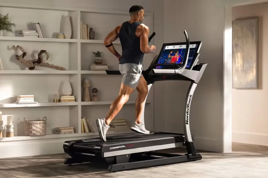 NordicTrack X32i Commercial Treadmill, Single Stations, Meal prep containers, Weightlifting shoes