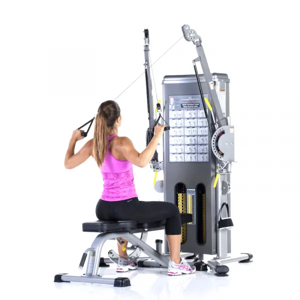 TuffStuff Fitness EVOLUTION DUAL STACK MULTI-FUNCTIONAL TRAINER (MFT-2700), Treadmill lubricant, AI posture sensor, Non-slip yoga mat