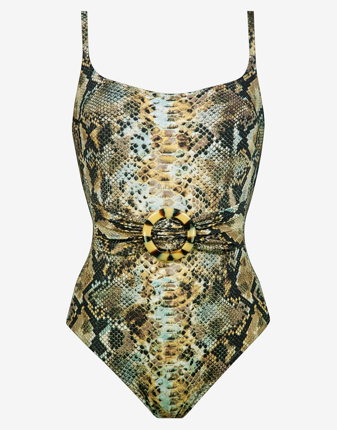 Serpent Underwired Ring Front Swimsuit - Python