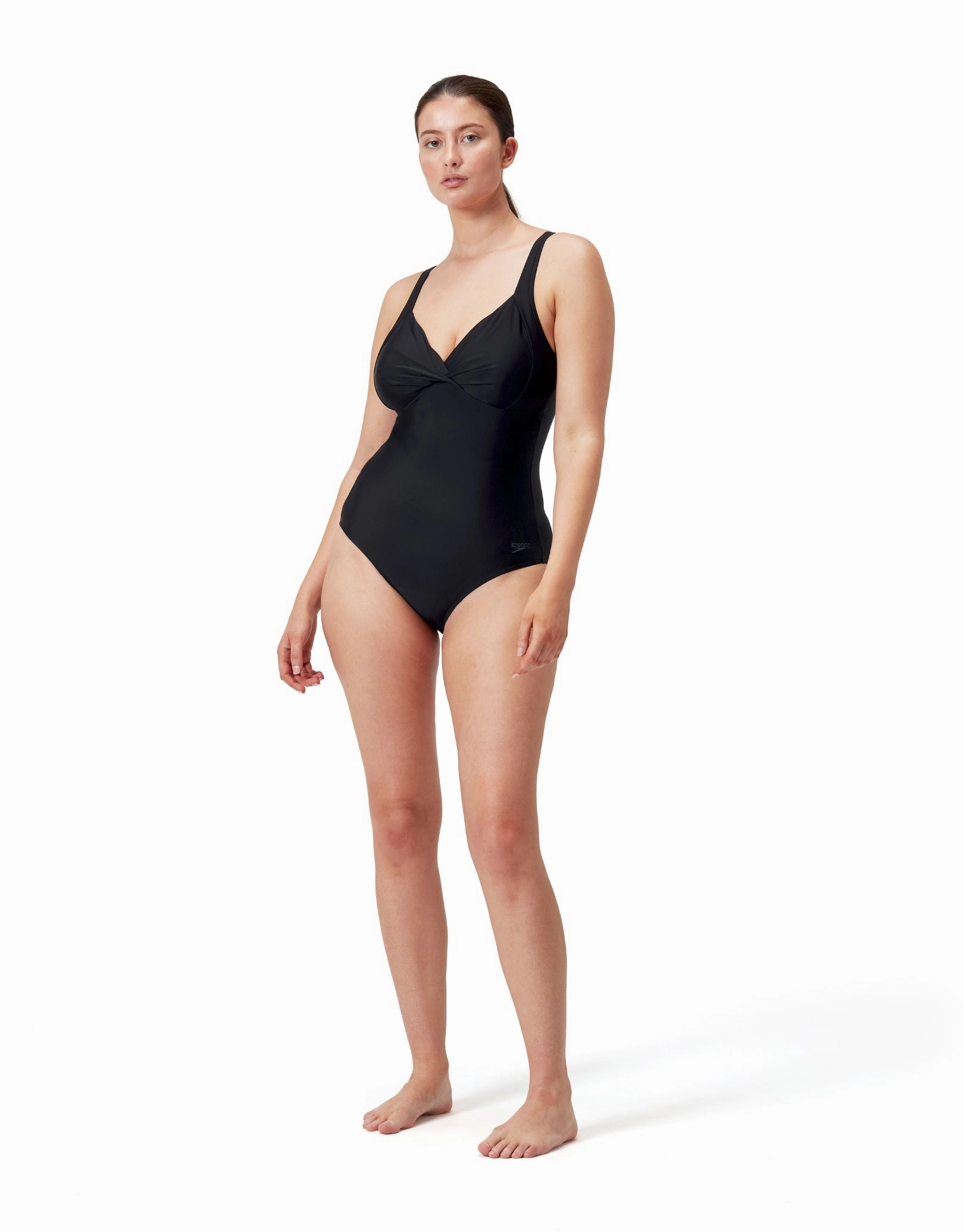 Shaping Cross Knot Swimsuit - Black