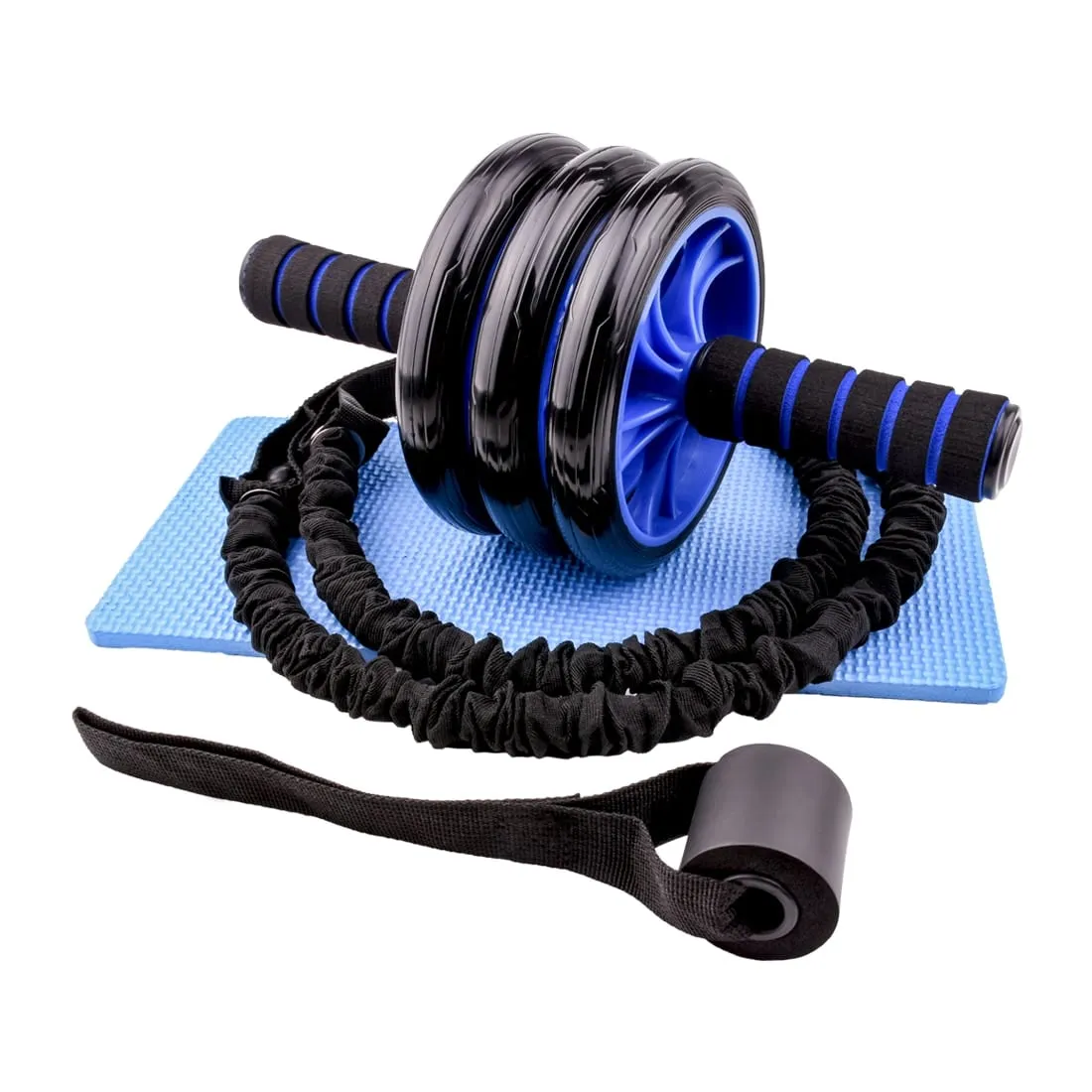 AB Wheels Roller with Resistance Band, Compression Boots