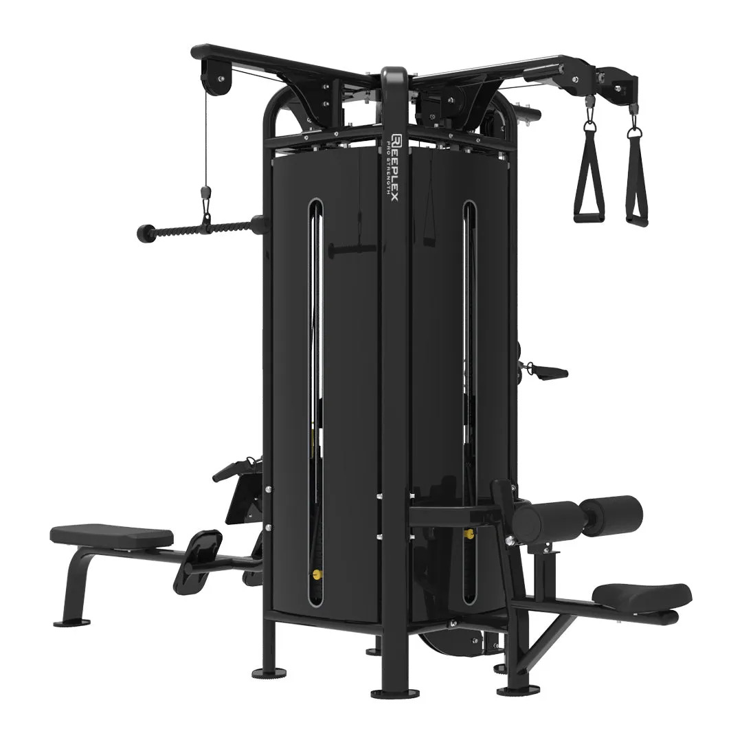 Shop the Hype Reeplex 4 Station Commercial Multi-Gym Limited Time, Steps,Decks, Gym water bottle