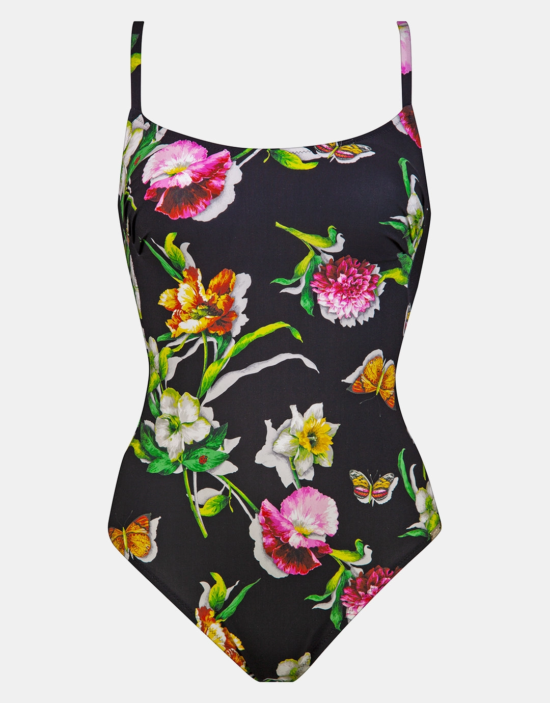 Siciliana Soft Cup Swimsuit - Black-Brights