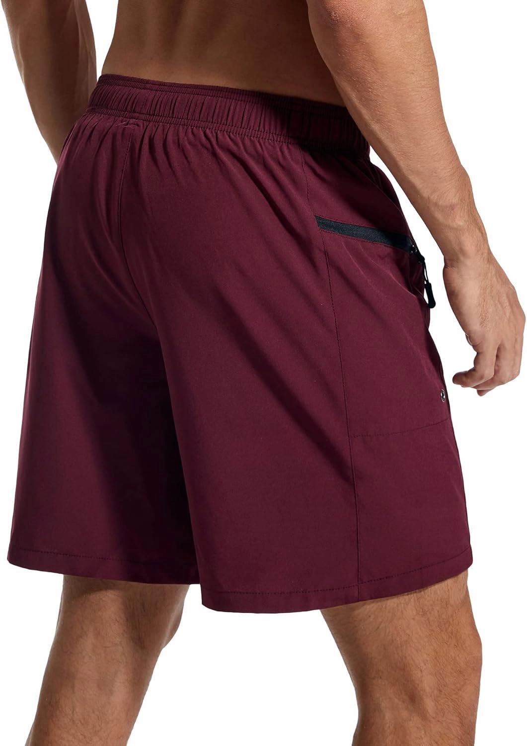 SILKWORLD 7 Inch Mens Swim Trunks with Compression Liner Quick-Dry Bathing Suit with Zipper Pockets
