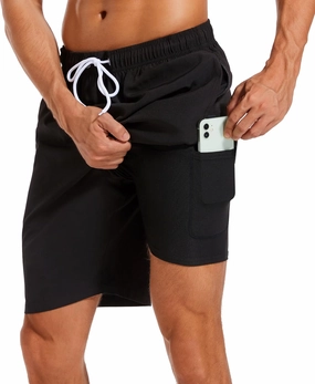 SILKWORLD Mens Swimming Shorts Quick Dry Beach Trunks Swimwear with Mesh Lining