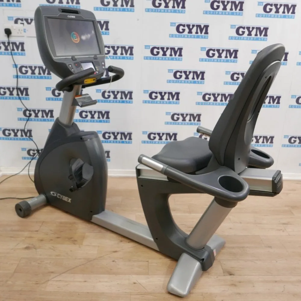 Simple. Smart. Powerful. Refurbished Cybex 770R Recumbent Bike with E3 Console Built to Impress, AI posture sensor, Kids trampoline