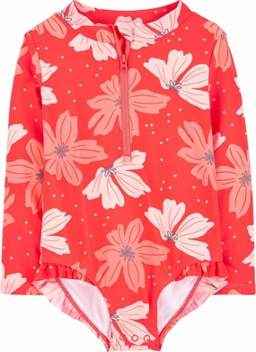 Simple Joys by Carter's Girls' Long Sleeve Zipper One Piece Swimsuit