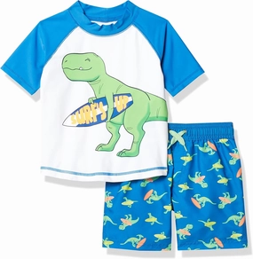 Simple Joys by Carter's Toddlers and Baby Boys' Swimsuit Trunk and Rashguard Set