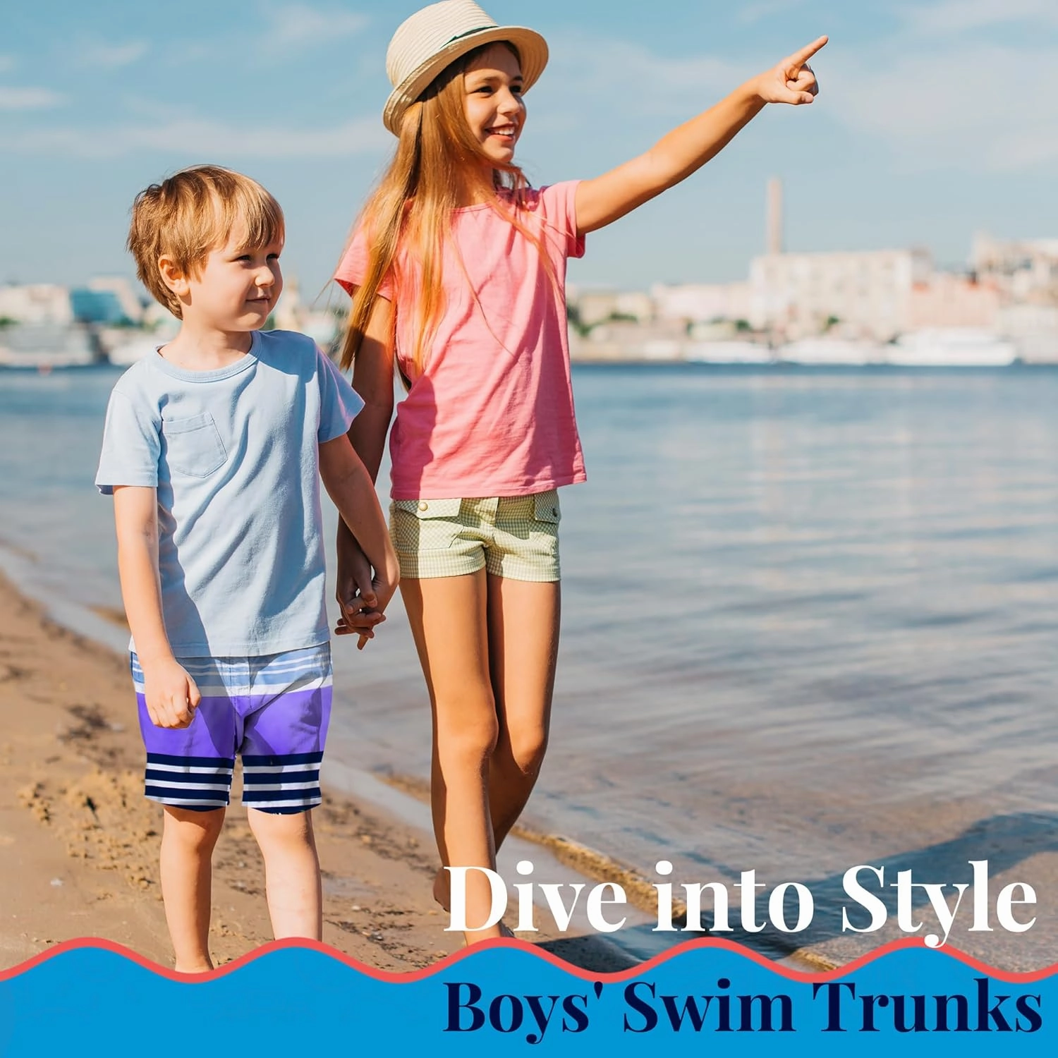 SIX ISLANDS Boys Swim Trunks - Quick-Dry, Comfortable, Ages 5/6 to 18/20 - Fun Patterns, Durable Design Boys Bathing Suit