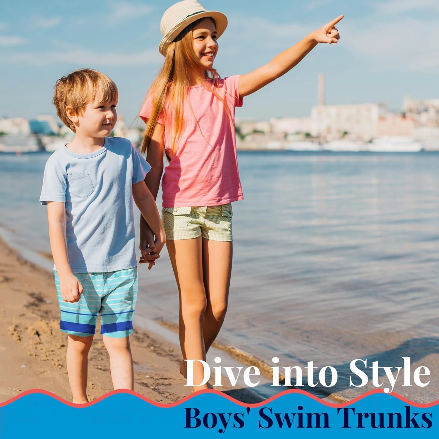 SIX ISLANDS Boys Swim Trunks - Quick-Dry, Comfortable, Ages 5/6 to 18/20 - Fun Patterns, Durable Design Boys Bathing Suit