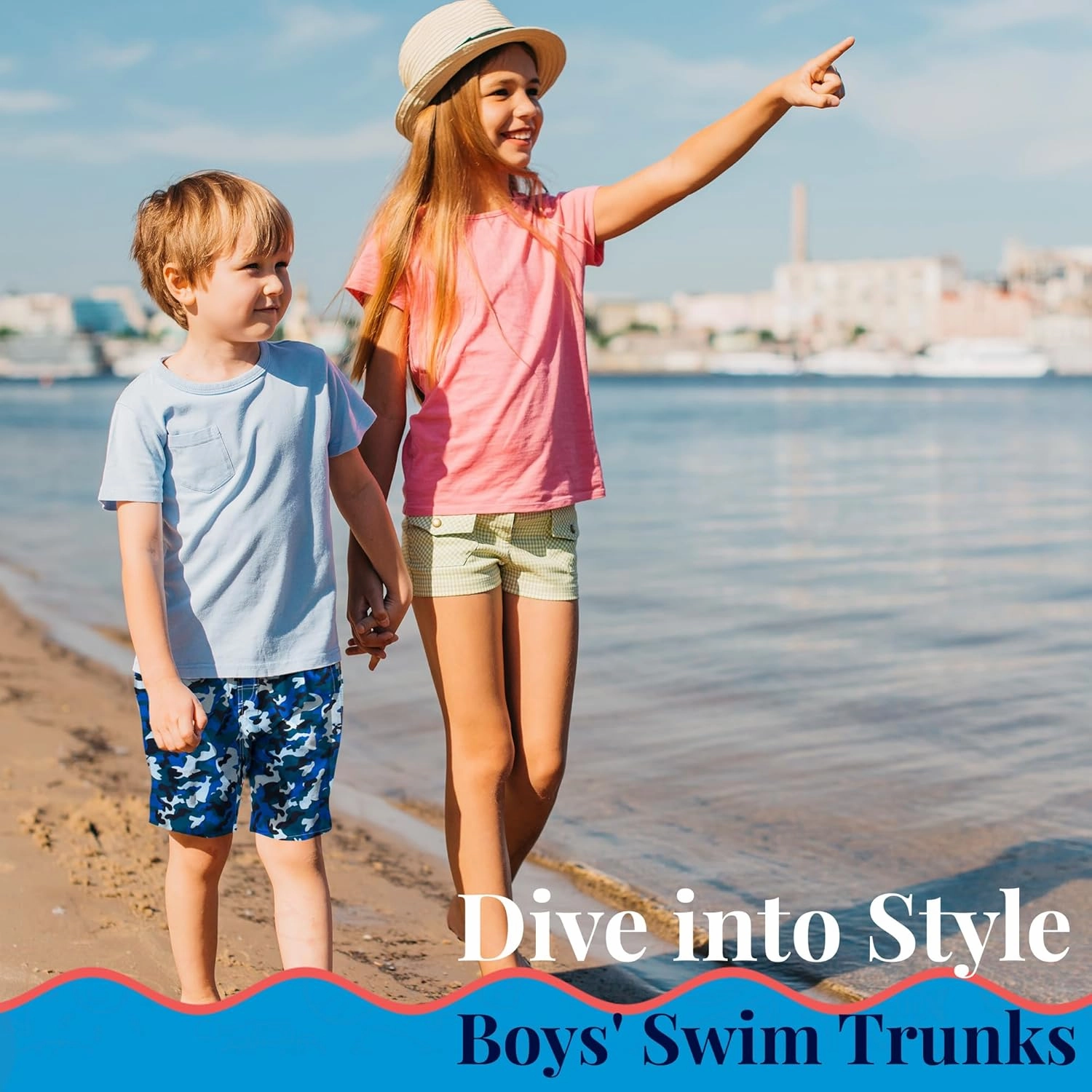 SIX ISLANDS Boys Swim Trunks - Quick-Dry, Comfortable, Ages 5/6 to 18/20 - Fun Patterns, Durable Design Boys Bathing Suit