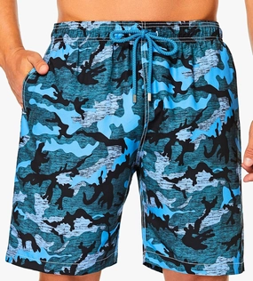 SIX ISLANDS Quick-Dry Swim Trunks - Comfortable Mens Boardshorts, 9" Inseam, Variety of Tropical & Classic Designs