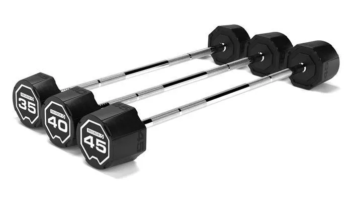 Escape 25-45kg Nucleus Urethane Barbell Set with Rack, Bikes,Treadmills, Rowers
