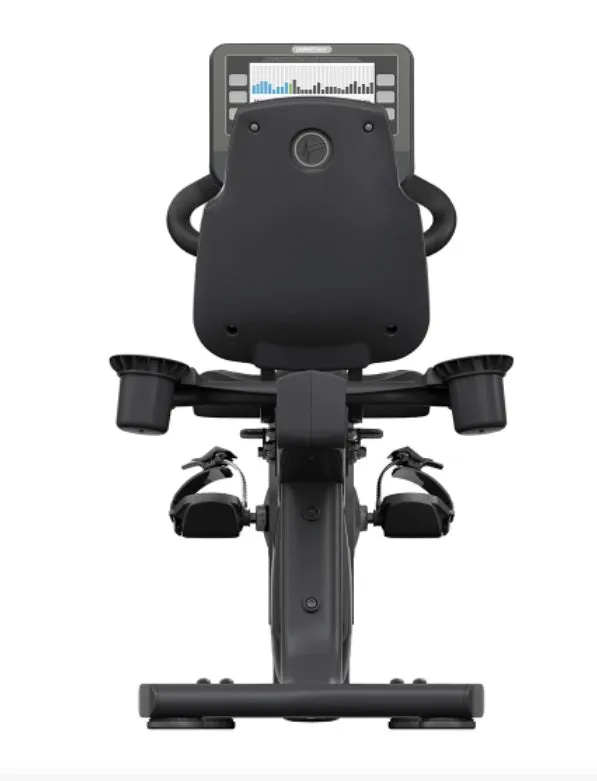 Refurbished Pulse Fitness R-Cycle 250G  Recumbent Cycle with 10 Cardio Console, Rogue Fitness squat rack, Bars