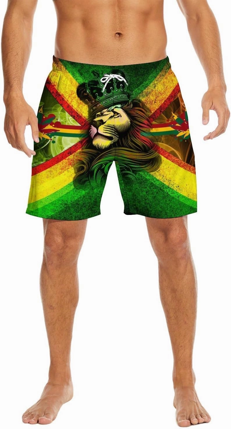 Socira Men's Swim Trunks with Compression Liner, Quick Dry Mens 2 in 1 Swimming Trunks Men Beach Bathing Suits Swimsuit
