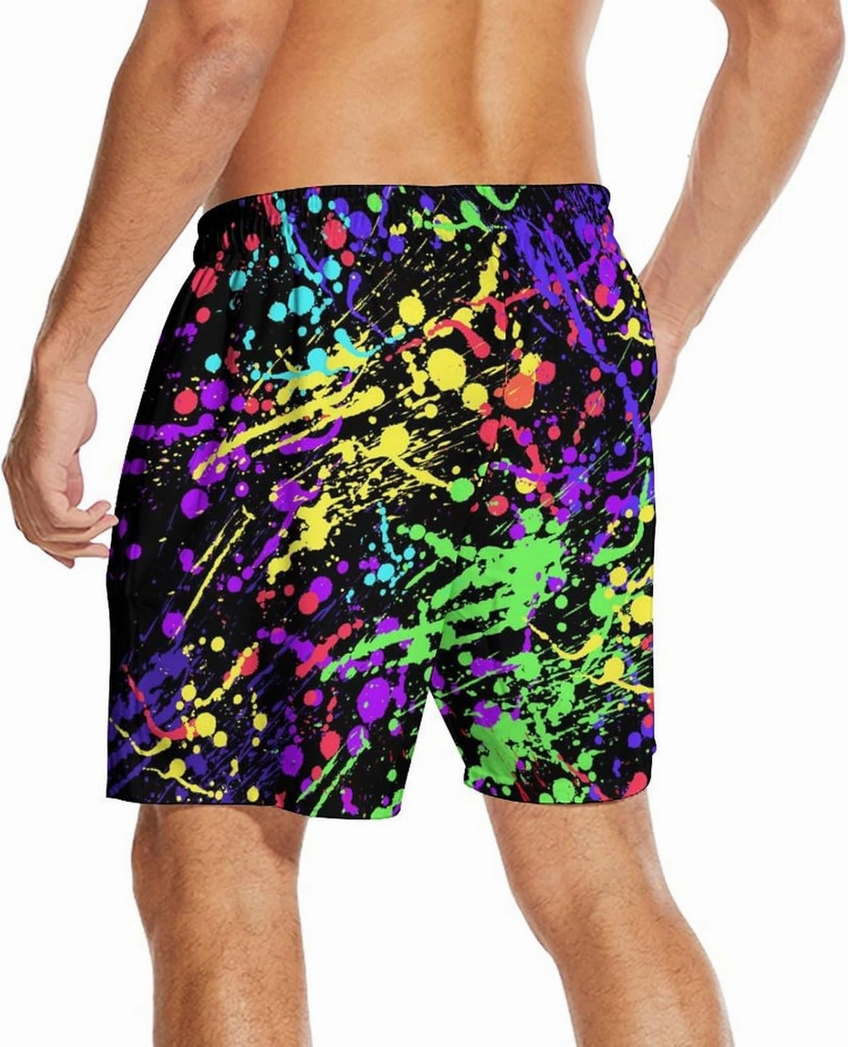 Socira Men's Swim Trunks with Compression Liner, Quick Dry Mens 2 in 1 Swimming Trunks Men Beach Bathing Suits Swimsuit