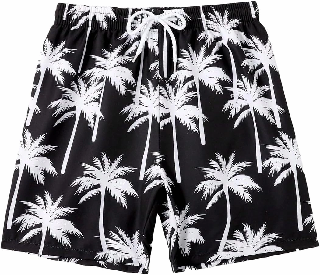 SOLY HUX Boy's Swim Trunks Beach Board Shorts with Mesh Lining Teen Boys Quick Dry Swim Shorts