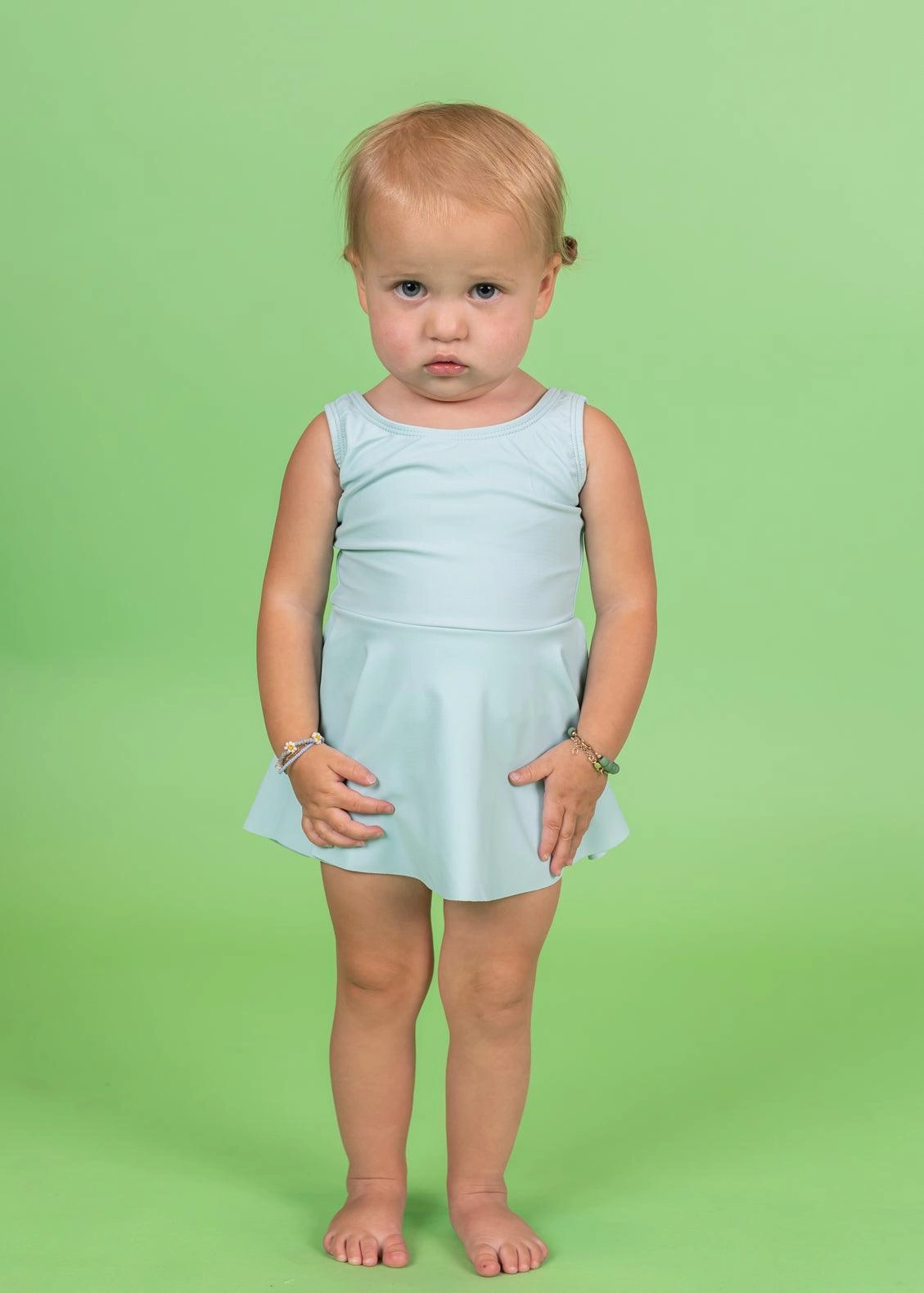 Spearmint | Baby Skirted One-Piece