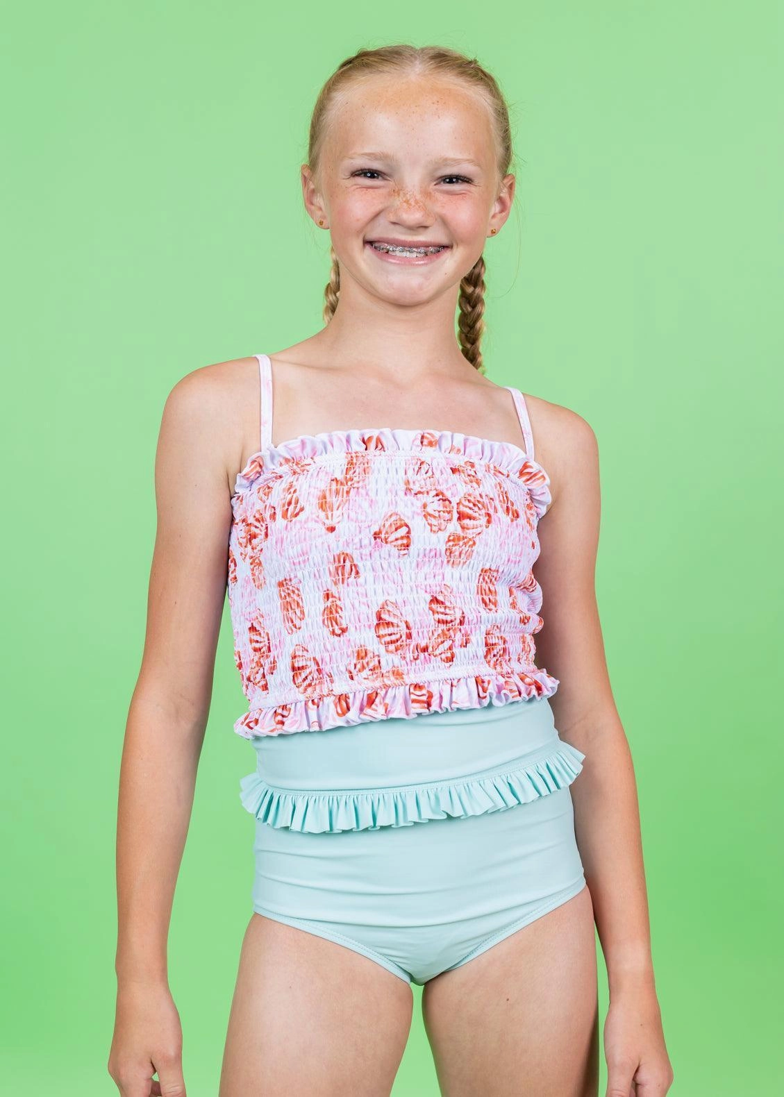 Spearmint | Youth Mid-Ruffle Bottoms