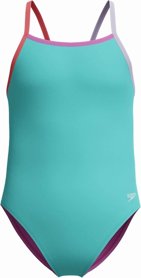 Speedo Girl's Swimsuit One Piece Thin Straps