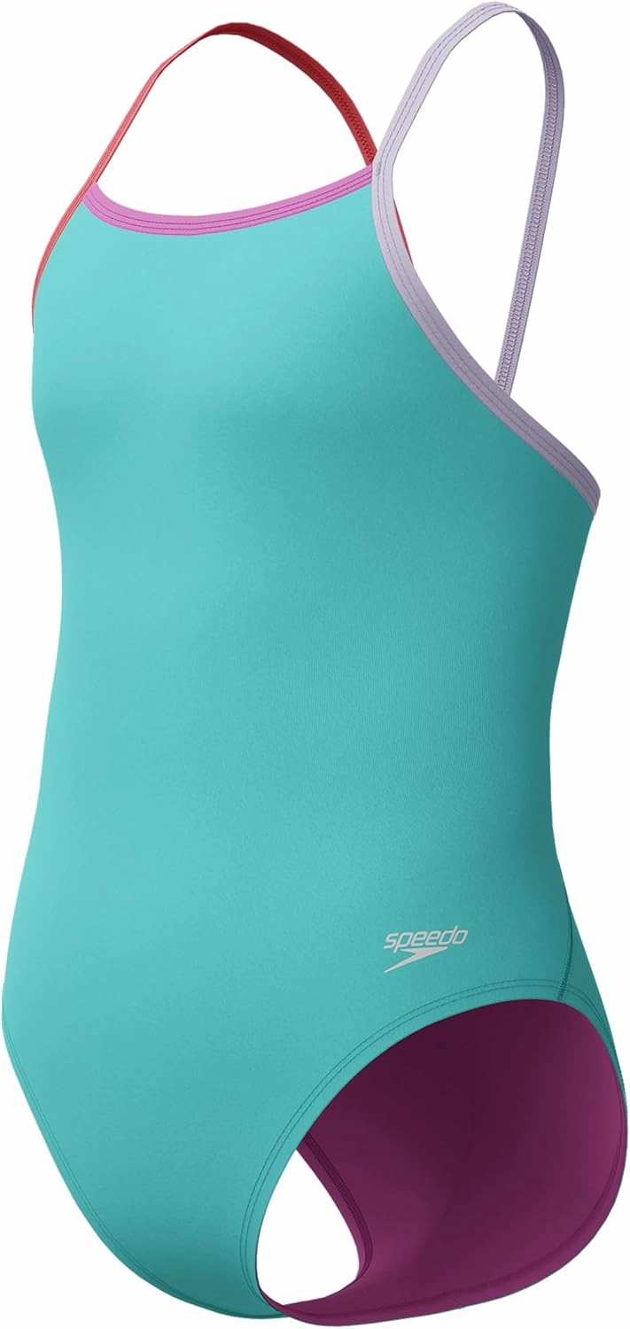 Speedo Girl's Swimsuit One Piece Thin Straps