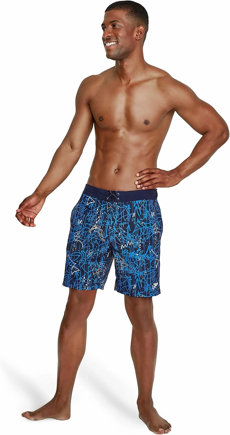 Speedo Men's Swim Trunk Knee Length Boardshort Bondi Printed