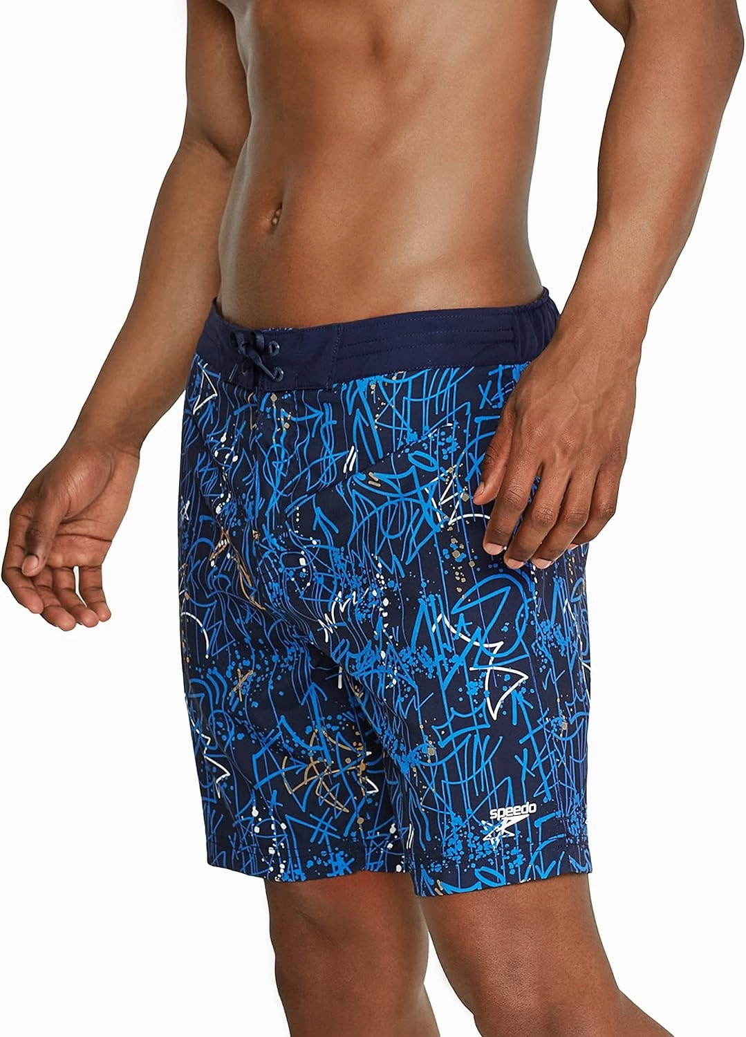 Speedo Men's Swim Trunk Knee Length Boardshort Bondi Printed